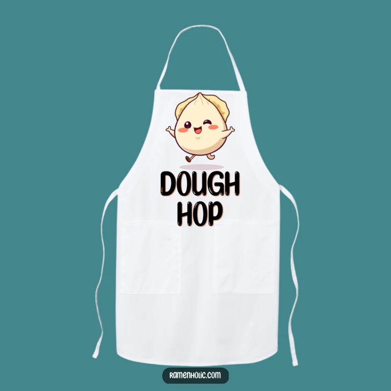 Funny Gyoza Hop Apron: Chef’s Cheerful Dumpling Kitchenwear