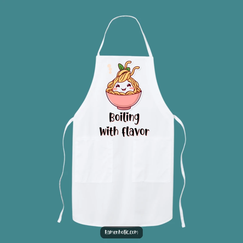 Funny Cheerful Noodle Steam Apron - Joyful Kitchen Wear for Foodies