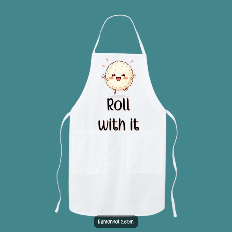 Funny Rice Ball Apron: Celebratory Hop for Kitchen Fun, Great Gift