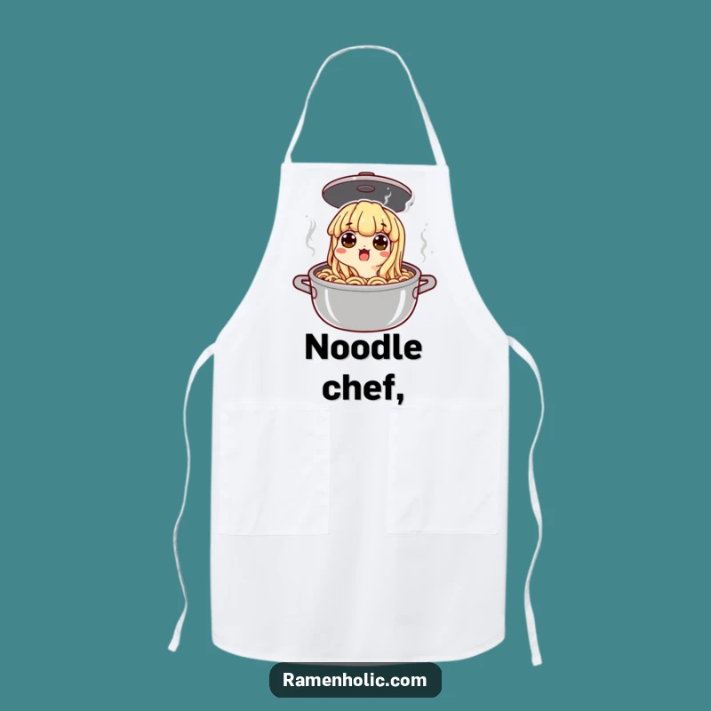Funny Surprised Noodle Pot Apron - Hilarious Kitchen Accessory for Cooks