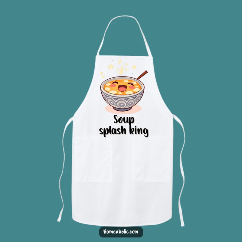Funny Miso Soup Apron: Chef’s Hilarious Laughing Bowl Kitchenwear