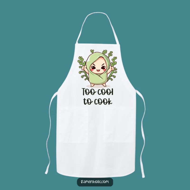 Funny Kawaii Seaweed Sushi Pose Apron: Kitchen Sushi Art, Statement Funny Gift