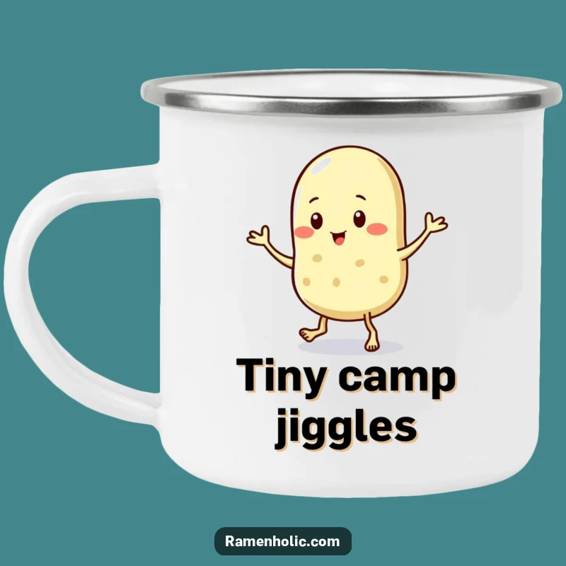 Funny Jigging Sesame Seed Camping Mug: Your Tiny Dance Partner for Adventures