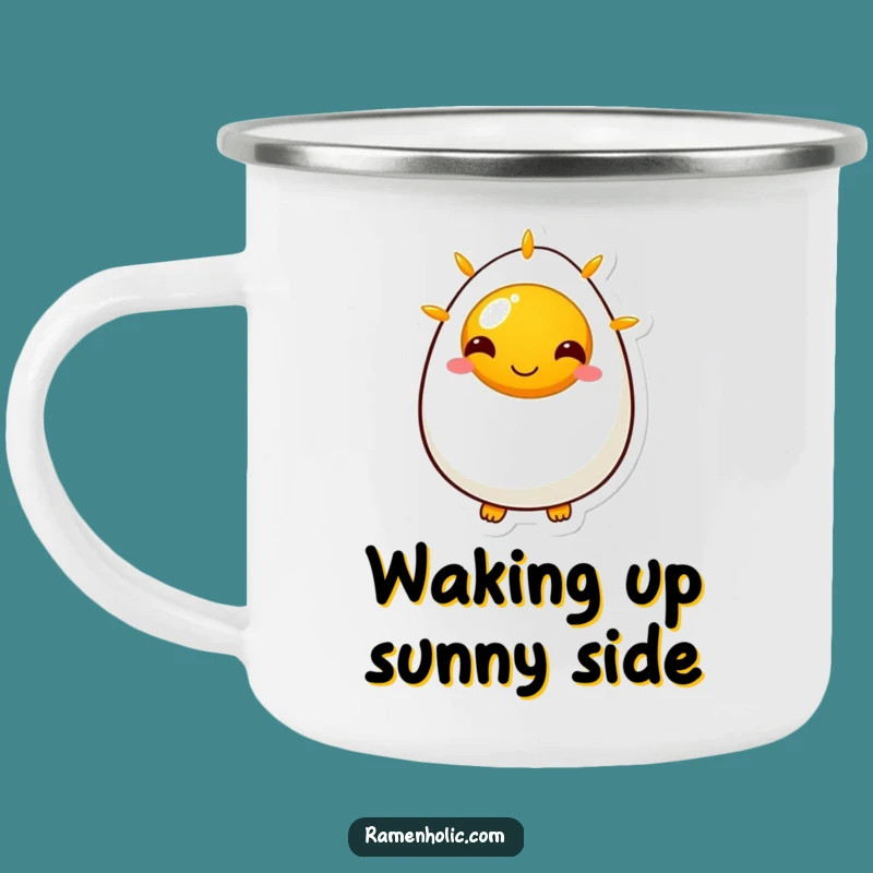 Funny Sunny Side Up Egg Camping Mug: Your Cheerful Companion for Outdoor Adventures