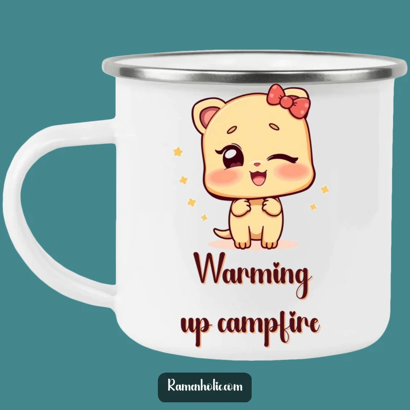 Funny Winking Ginger Camping Mug: Your Zesty Partner for Outdoor Adventures