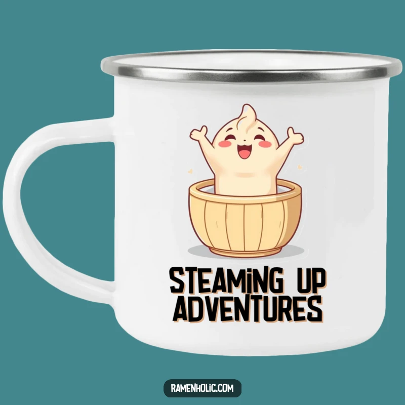Funny Dumpling Leap Camping Mug: Joyful Hydration for Outdoor Adventures
