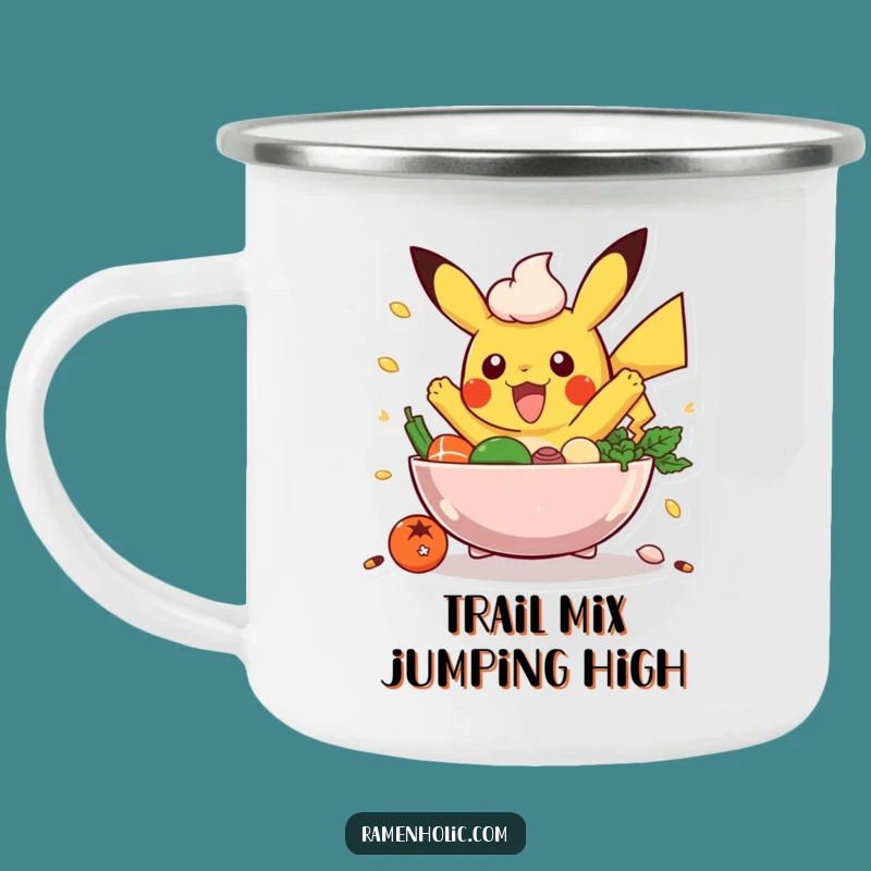 Funny Poke Bowl Camping Mug: Adventure Fuel for Foodies
