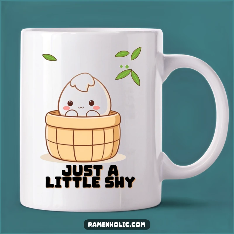 Funny Shy Mochi Steamer Mug: Adorable Kawaii Pastry Gift for Bao Lovers