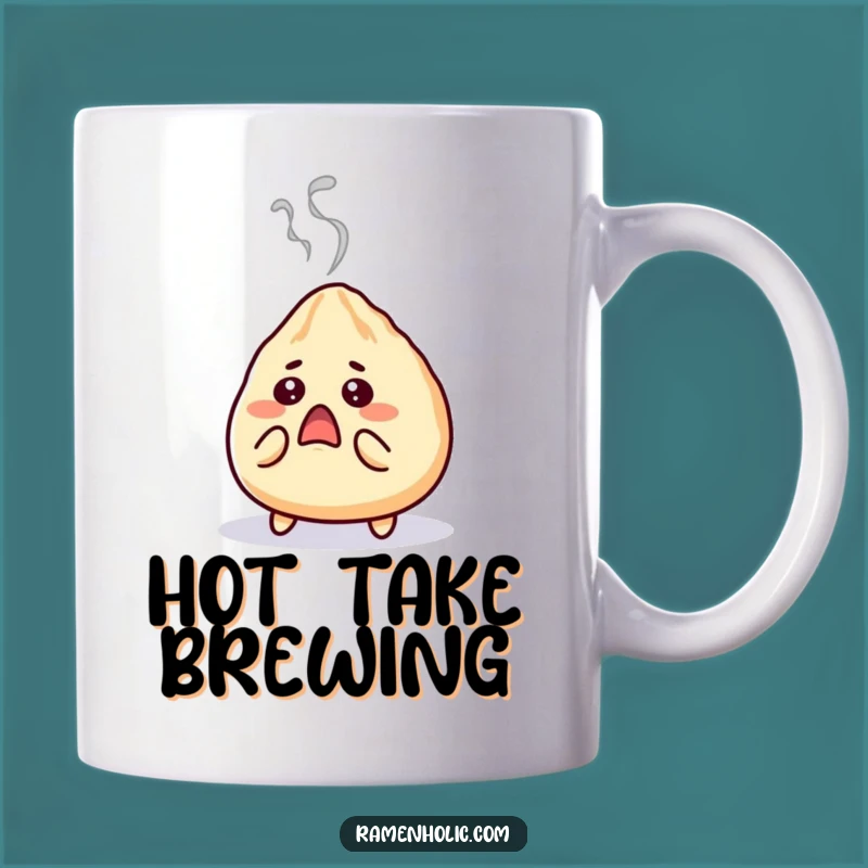 Funny Gyoza Mug: Shocked Steam Surprise, Hilarious Foodie Gift