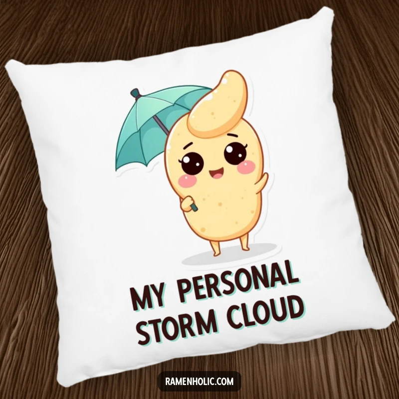 Funny Tempura Pillow: A cute tempura piece with a tiny umbrella, bringing a smile and comfort to any seating area.