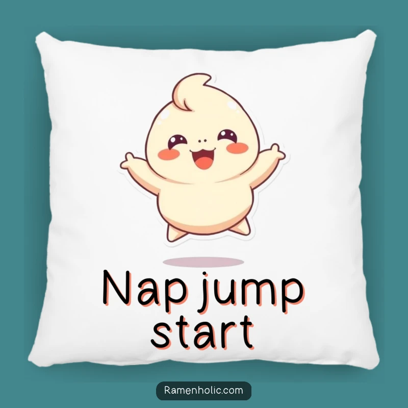 Funny Cheerful Dumpling Pillow, Cozy Joyful Decor Gift