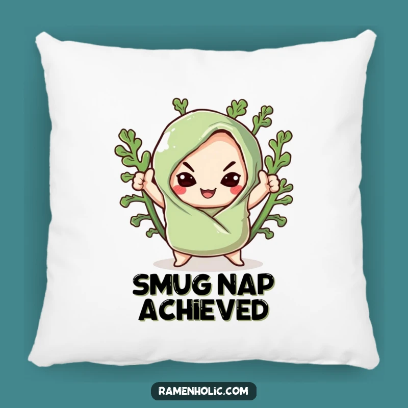 Funny Kawaii Seaweed Sushi Pose Pillow: Soft Sushi Cushion, Bold Funny Gift Accent