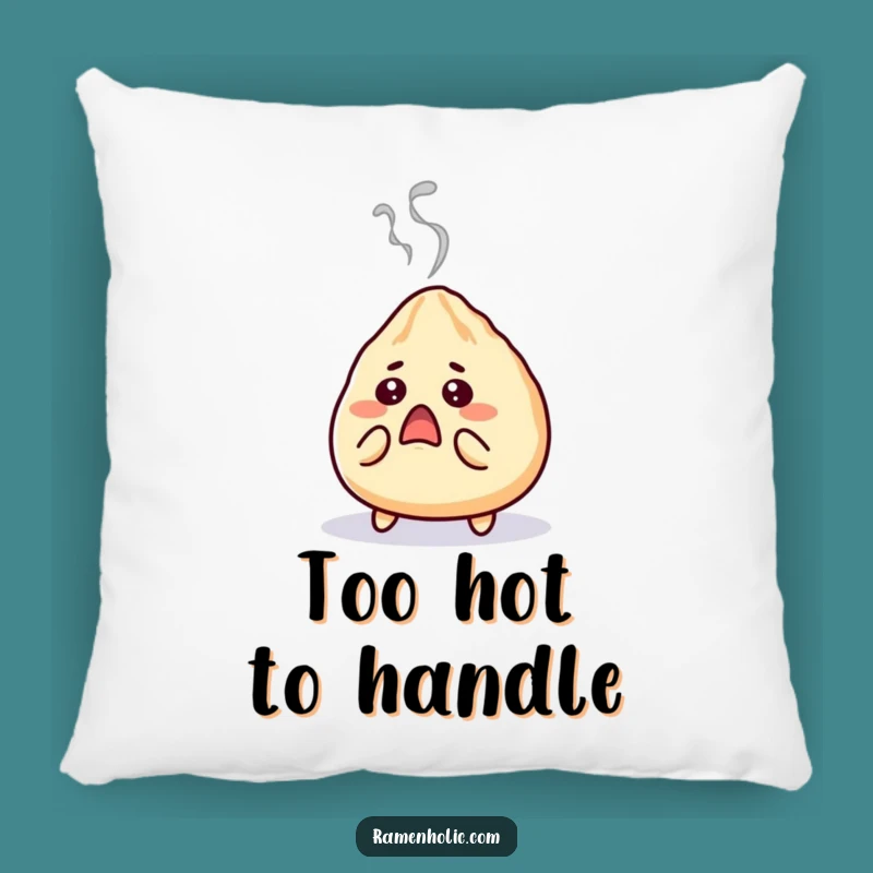 Funny Gyoza Pillow: Shocked Steam Comfort, Cozy & Humorous Accent
