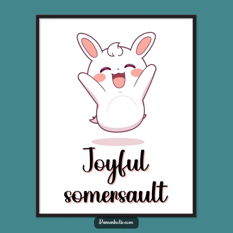 Funny Nori Digital Art: Somersaulting Joy, Instant Decor Gift