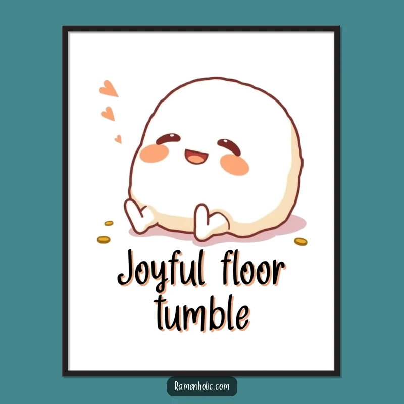 Funny Onigiri Digital Art: Instant Hilarious Rolling Rice Ball Decor