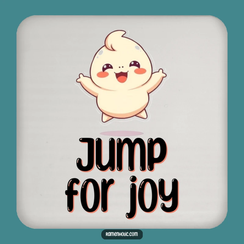 Funny Cheerful Dumpling Coaster, Joyful Drink Protection Gift