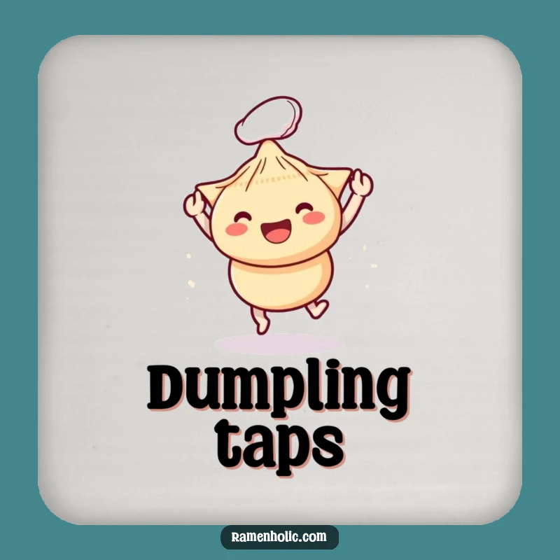 Funny Chopsticks Dumpling Coaster: Playful Pair's Hilarious Surface Protector