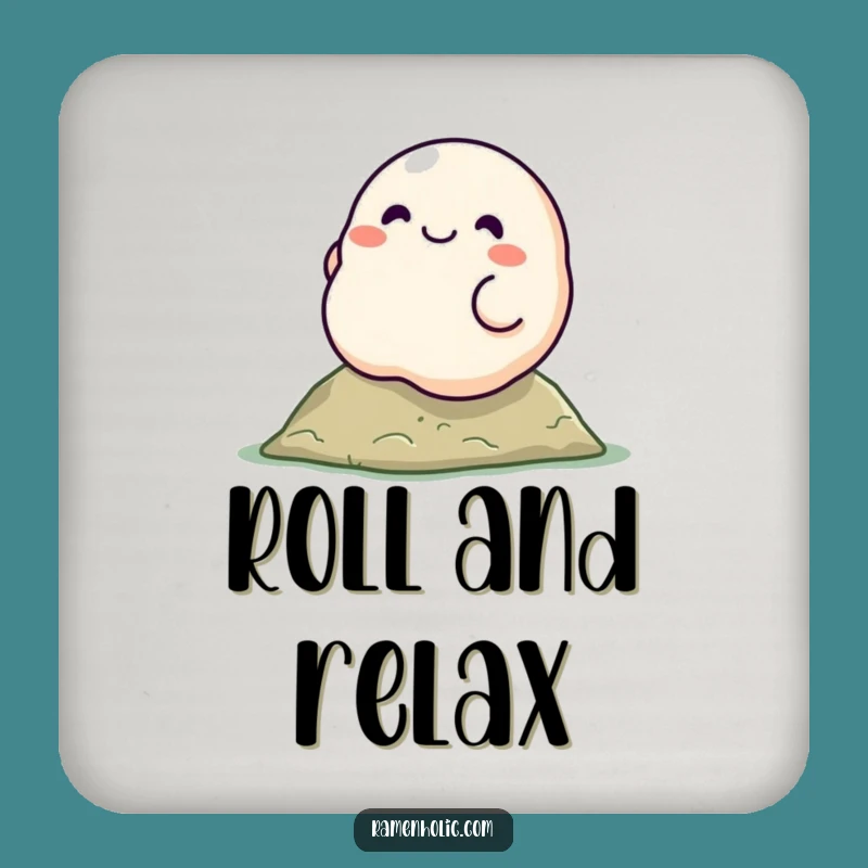 Funny Dumpling Coaster: Rolling Character Art, Protect Surfaces With Humor, Cute Gift