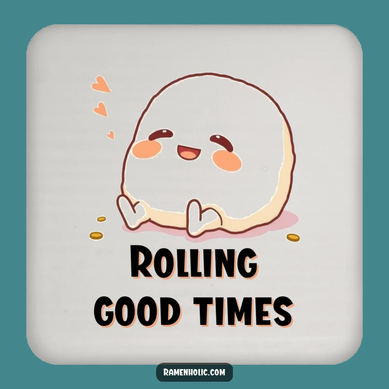 Funny Onigiri Coaster: Protect Surfaces with Rolling Laughter