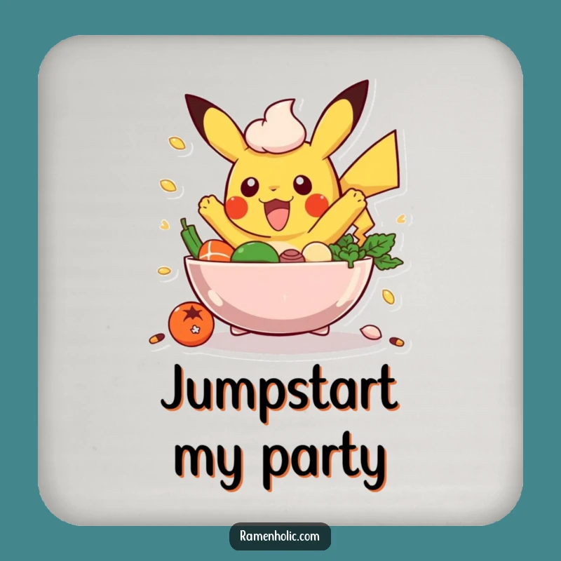 Funny Poke Bowl Coaster: Protect Surfaces with Culinary Fun