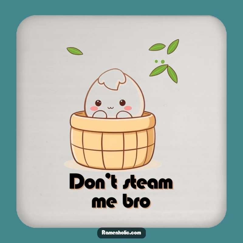 Funny Shy Mochi Coaster: Cute Kawaii Steamer Drink Protector for Bao Lovers