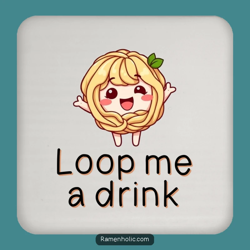 Funny Soba Noodle Coaster: Protect Surfaces with Playful Charm