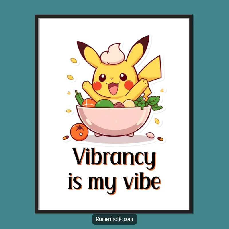 Funny Poke Bowl Poster: Vibrant Food Art for Your Walls