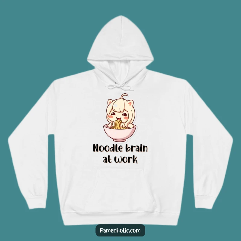 Comfortable Funny Noodle Hoodie: Cozy Slurping Character Design, Warm & Hilarious Apparel, Gift