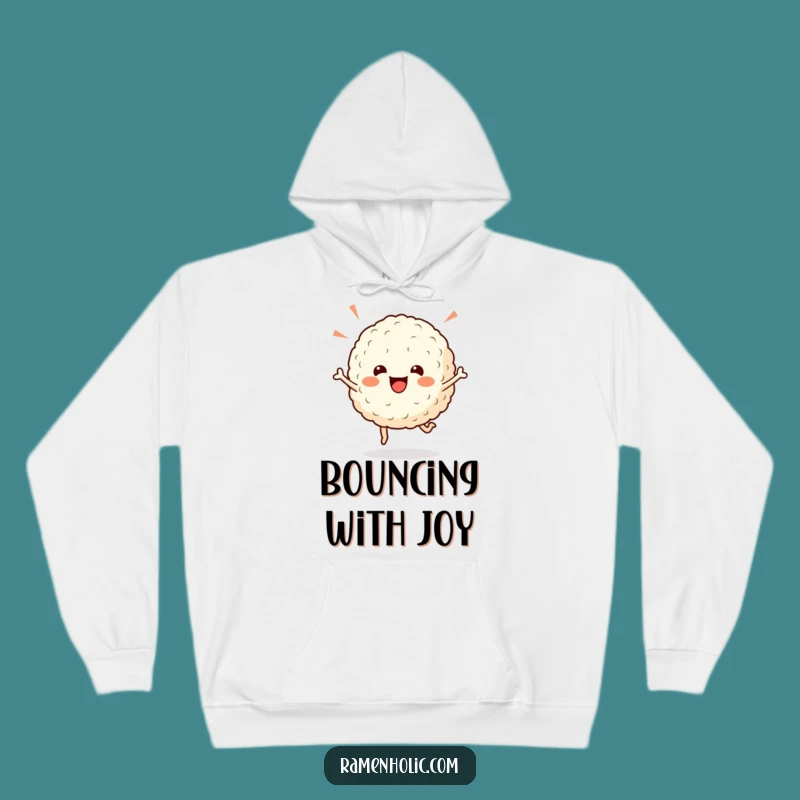 Cozy Funny Rice Ball Hoodie: Celebratory Hop, Warm & Humorous Gift