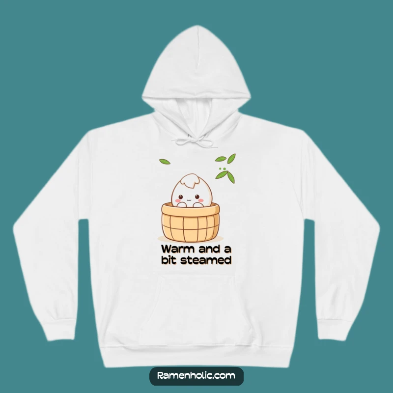 Funny Shy Mochi Hoodie: Cozy Kawaii Steamer Character Sweatshirt Gift