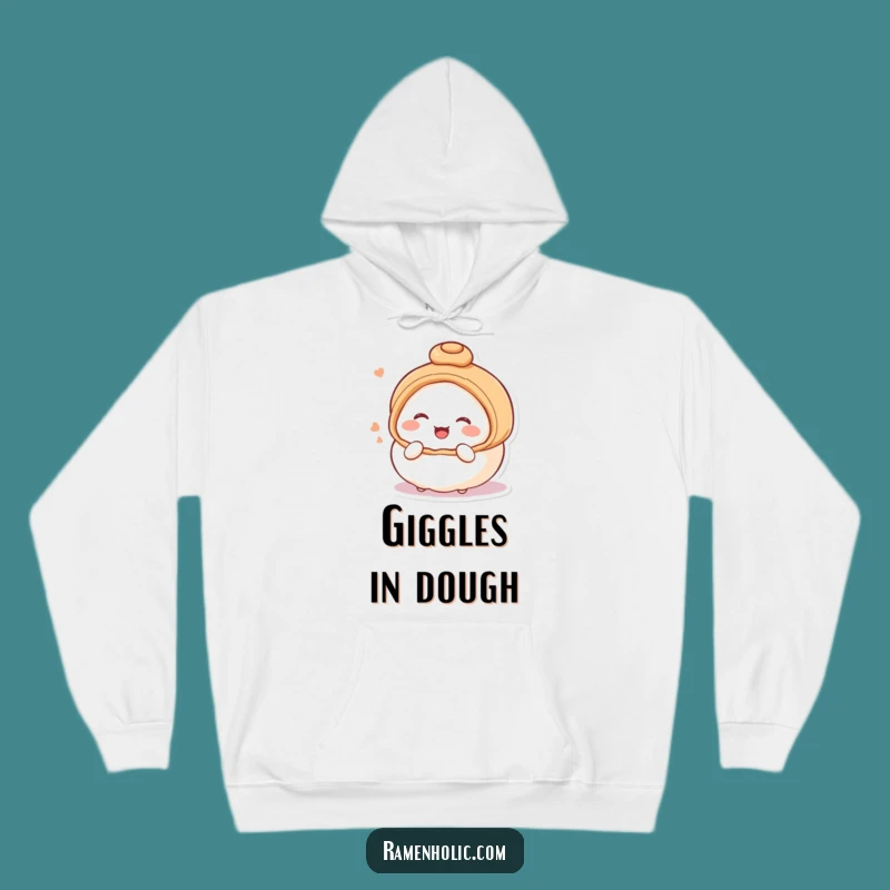 Funny Steamed Bun Blushing Hoodie: Sweet Giggles Comfort Gear