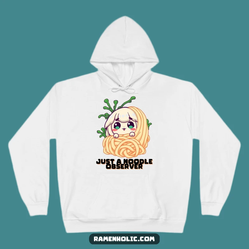 Cozy Funny Surprised Seaweed Noodle Hoodie - Warm and Hilarious Comfort