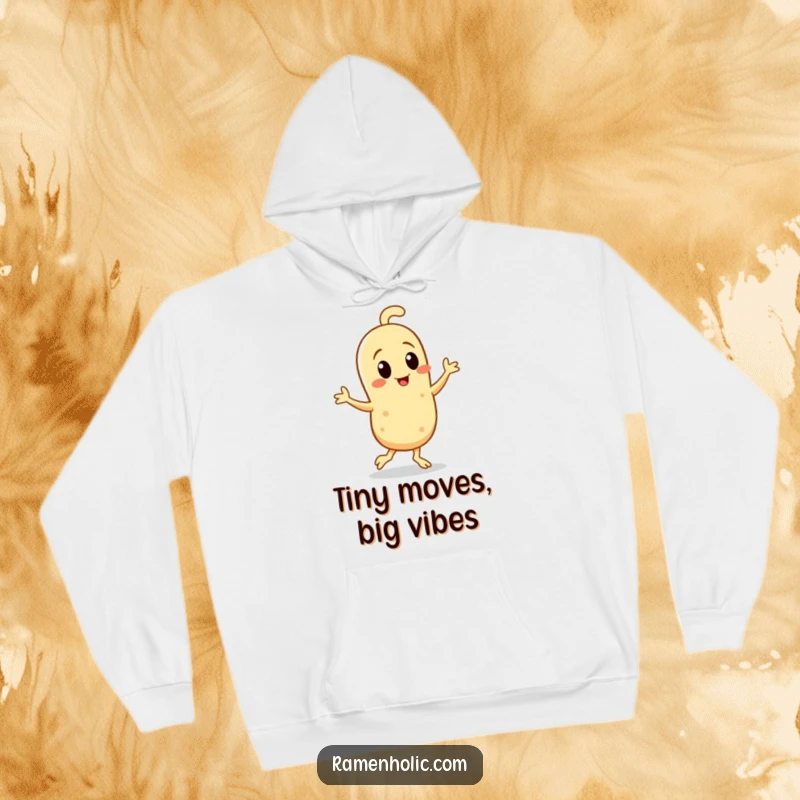 Funny Hoodie with a cheerful sesame seed character performing a funny jig, designed for ultimate comfort and laughs.