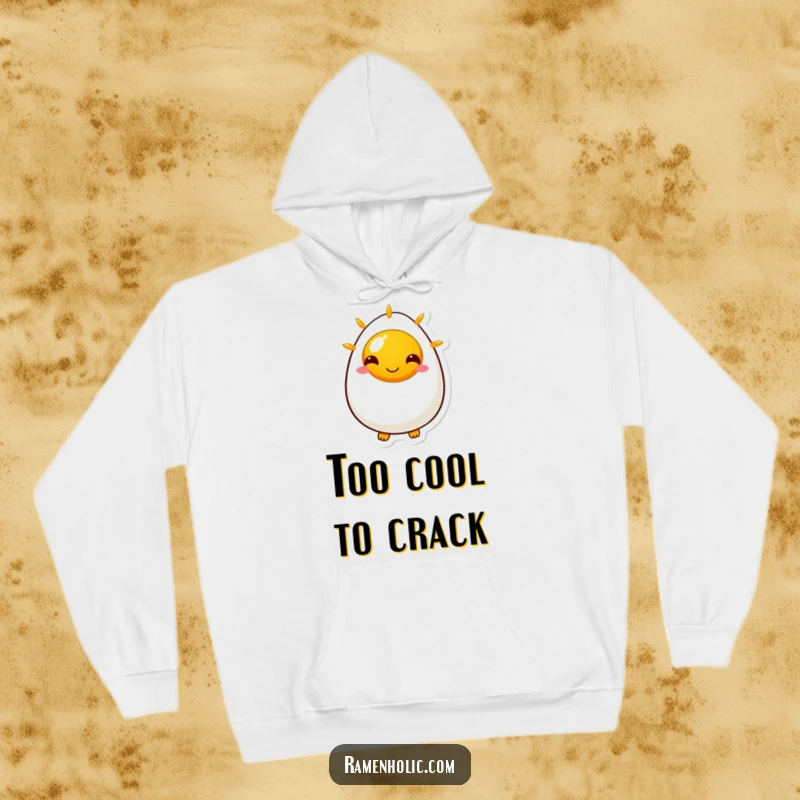 Funny hoodie with a delightful sunny side up egg character, offering a warm and cheerful expression for cozy wear.