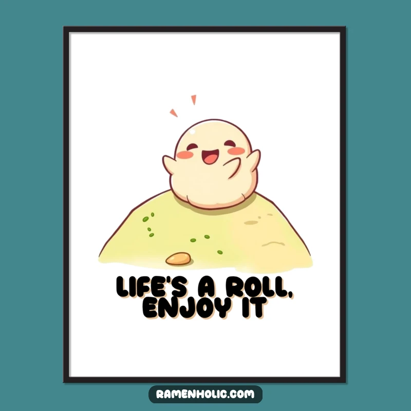 Free Printable Dumpling Rolling Hill Art - Funny Downloadable Joy