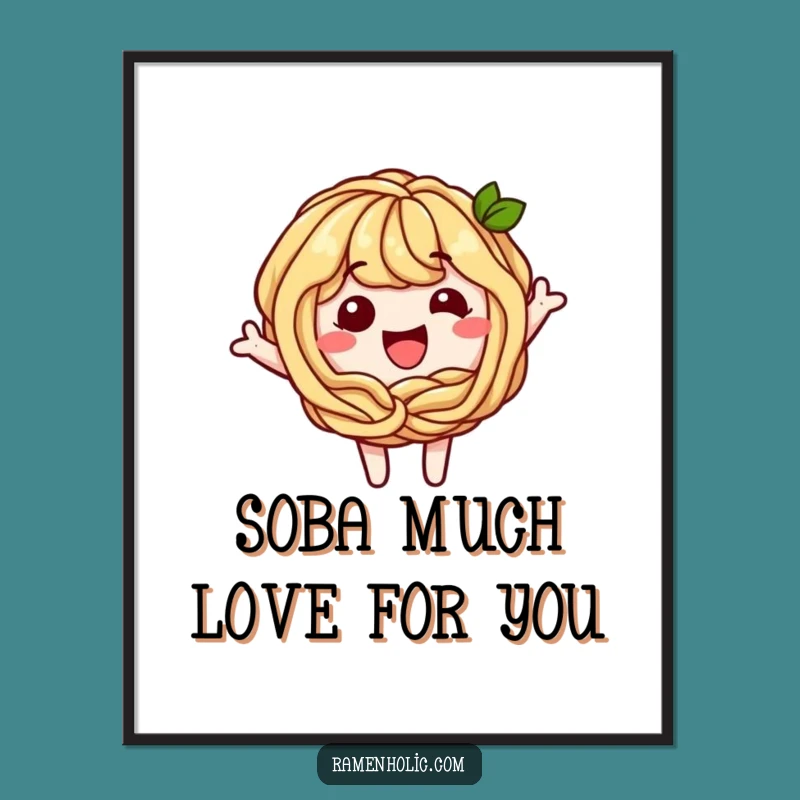 Funny Free Printable Wall Art: Soba Noodle Loop Whimsy Downloadable Art