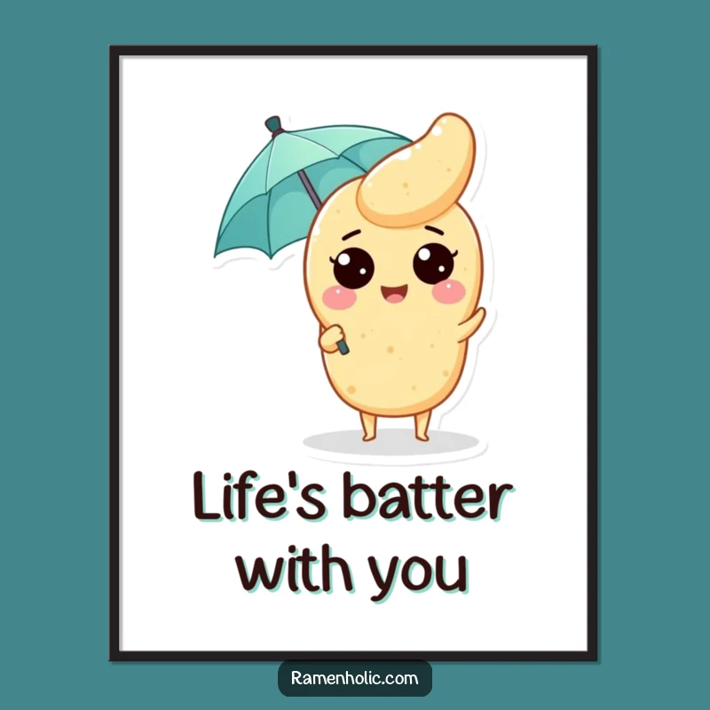 Funny Free Printable Wall Art: Tempura Piece Umbrella Joy Downloadable Art