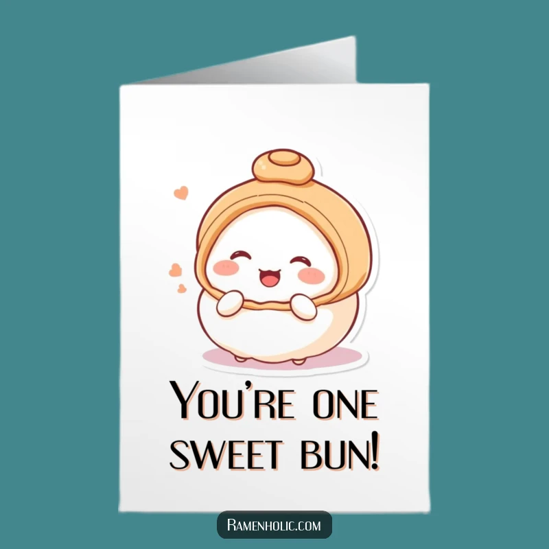 Free Printable Birthday Card: Blushing Bun, Humorous Downloadable Greeting for Sweet Celebrations