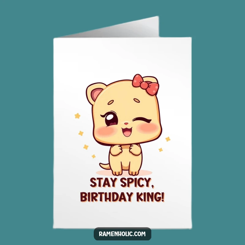 Free Printable Funny Birthday Card: Winking Ginger, Cheeky Downloadable Gift
