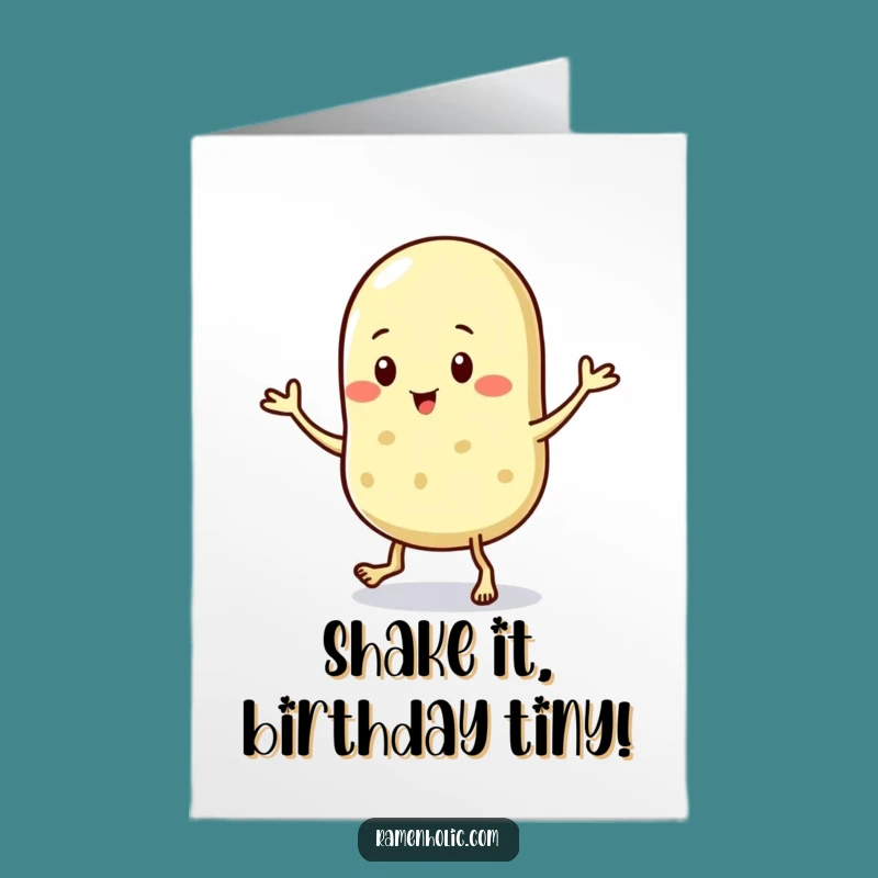 Free Printable Funny Birthday Card: Jigging Sesame Seed, Tiny Dance Downloadable Gift