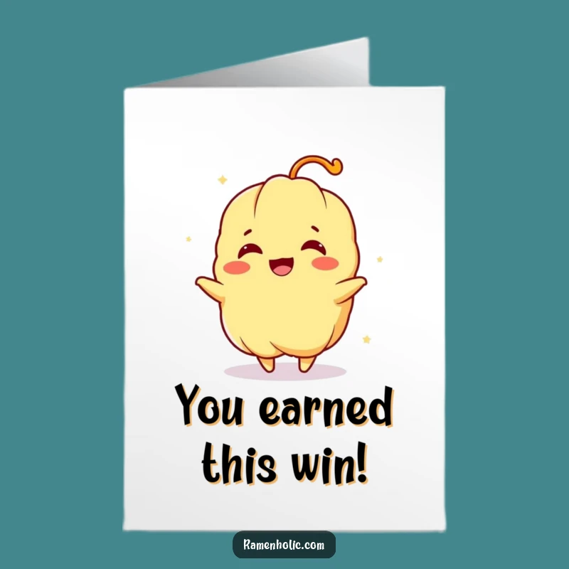 Free Printable Congrats Card: Spinning Tempura, Joyful Funny Downloadable Celebration