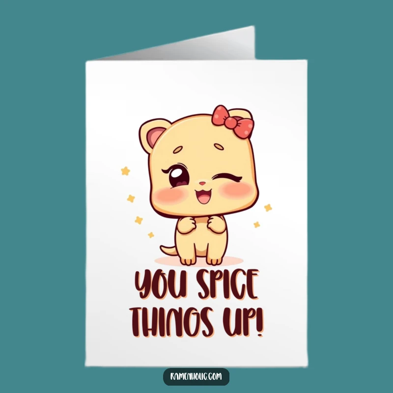 Free Printable Congrats Card: Winking Ginger, Playful Downloadable Celebration