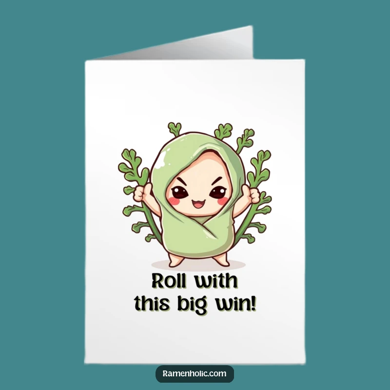 Free Printable Sushi Congrats Card - Smug Seaweed Downloadable for Victories