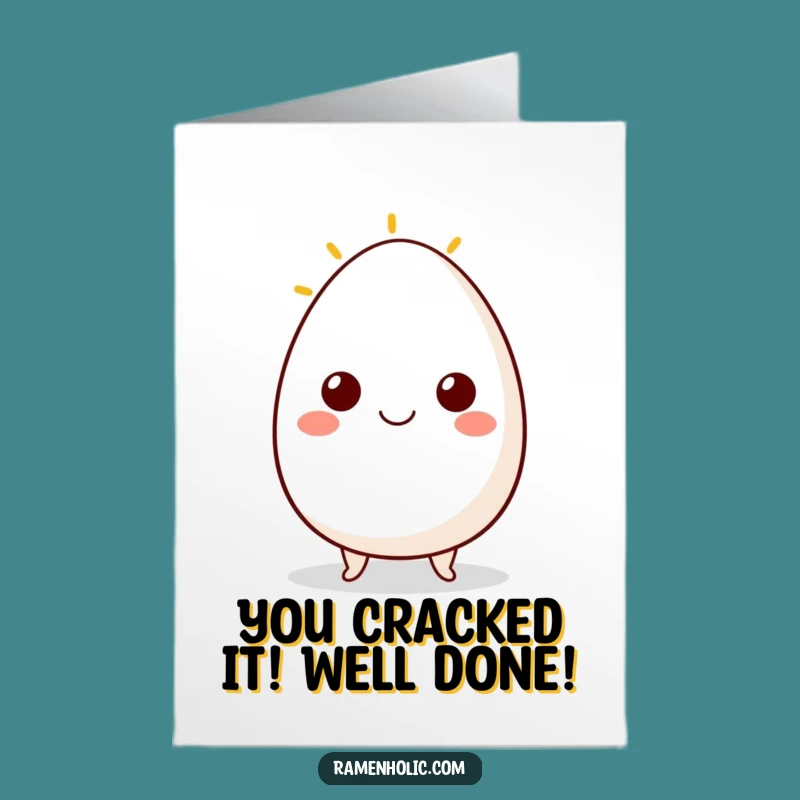 Free Printable Egg Congrats Card: Sunny Smile for a Funny Downloadable Gift