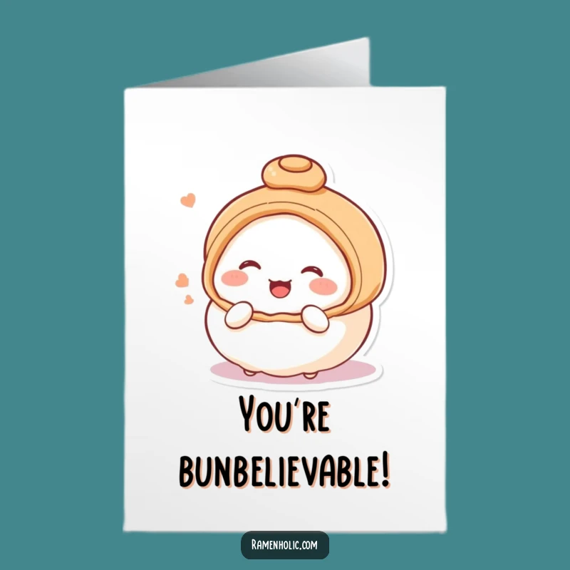 Free Printable Congratulations Card: Blushing Bun, Humorous Downloadable Greeting for Sweet Success