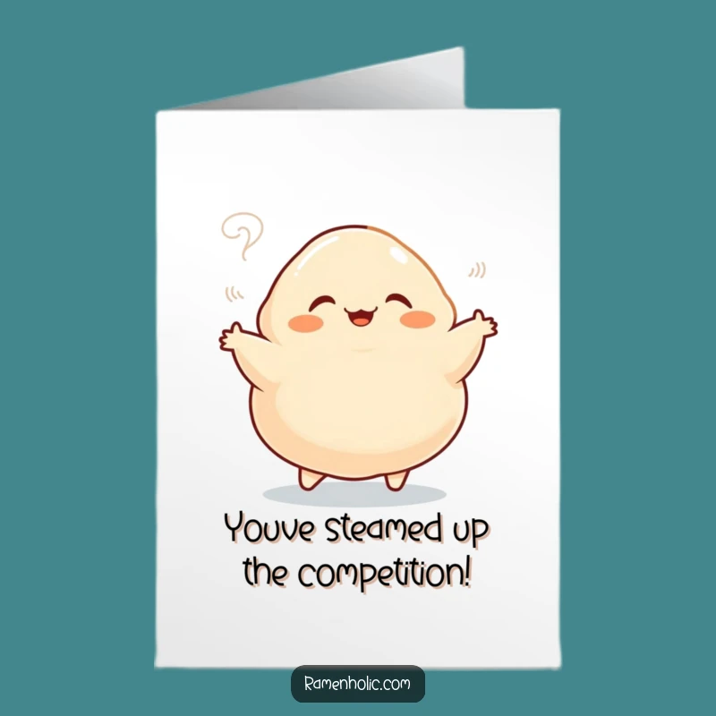 Free Printable Dumpling Congrats Card: Jigging Foodie Celebration Downloadable Gift
