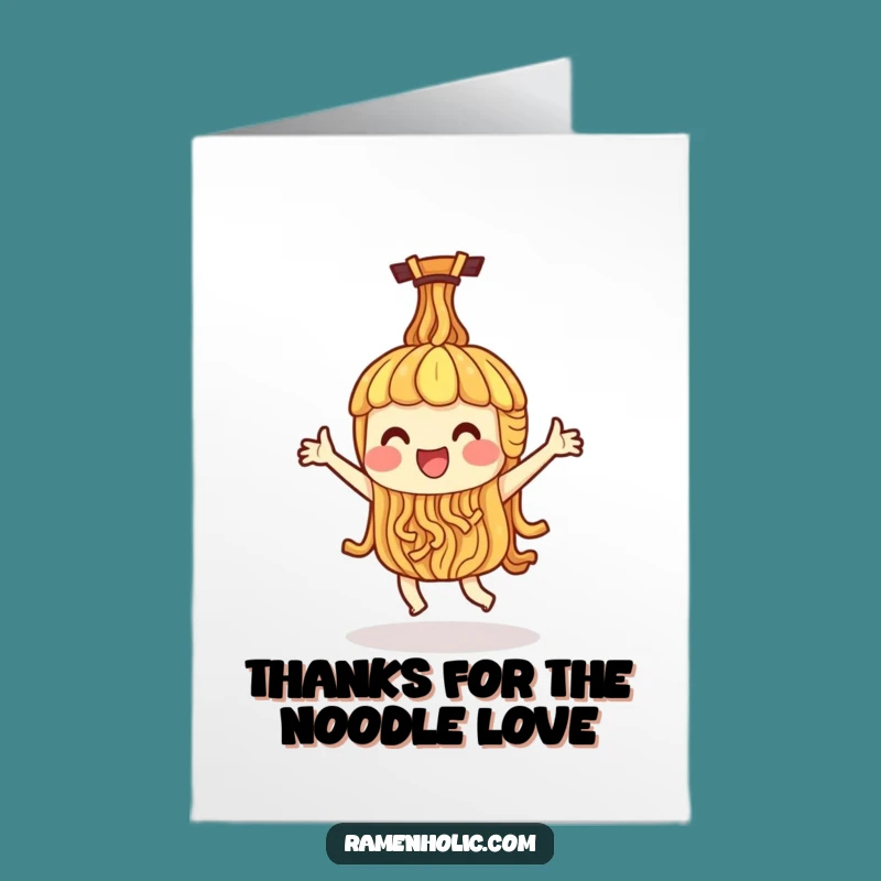 Free Printable Funny Thank You Card: Dancing Ramen Noodle - Hilarious Downloadable Gratitude!
