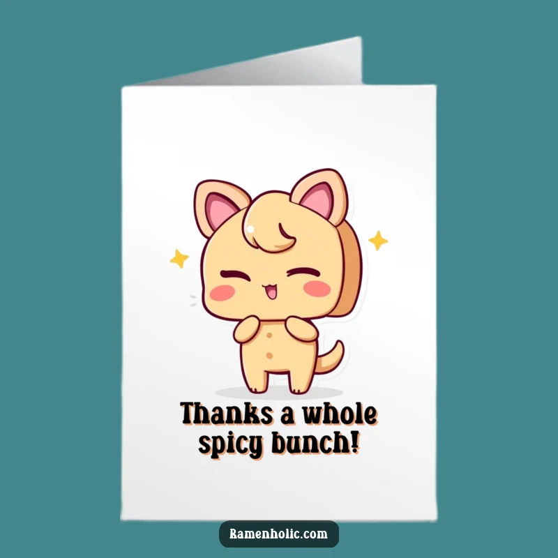 Free Printable Ginger Thank You Card: Winking Slice for a Funny Downloadable Gift