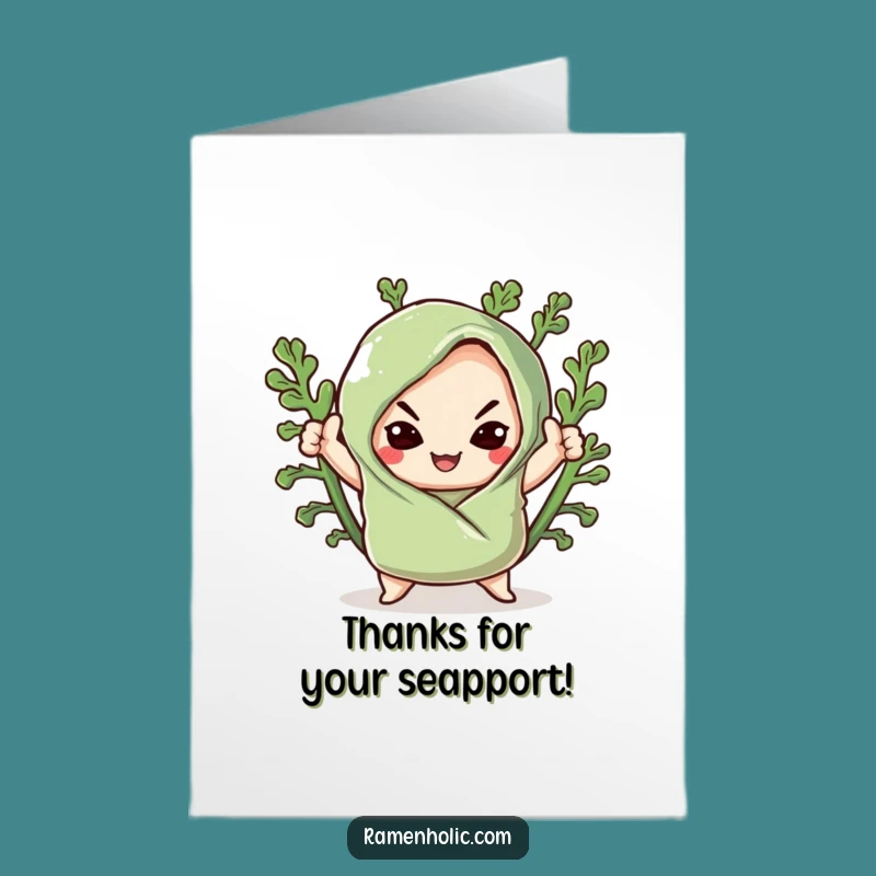 Free Printable Sushi Thank You Card - Smug Seaweed Downloadable for Gratitude