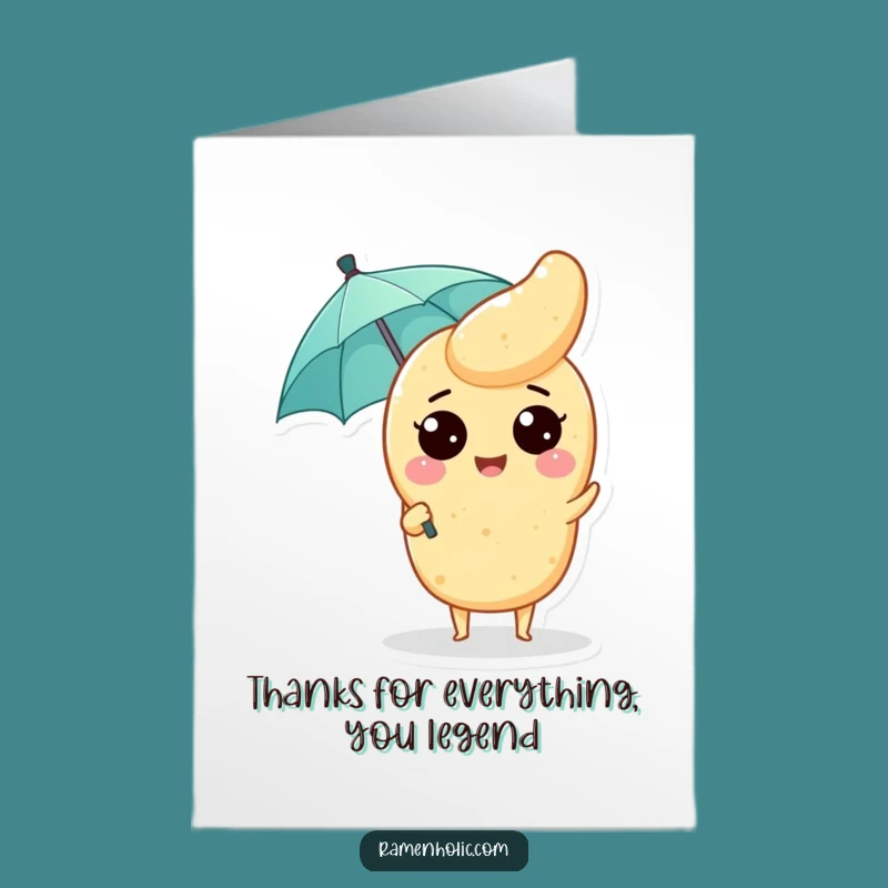 Free Printable Thank You Card: Grateful Tempura Umbrella Downloadable Gift